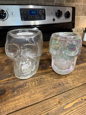 Bath and Body Works Skull Bundle Candle Holders, 3 Wick